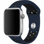 Wholesale Breathable Sport Strap Wristband Replacement for Apple Watch Series 8/7/6/5/4/3/2/1/SE - 41MM/40MM/38MM (NavyBlue Black)